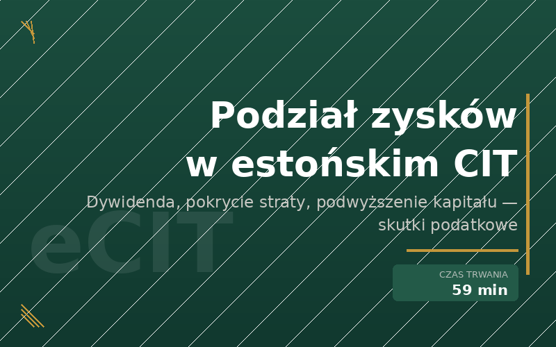 Podział zysków w Estońskim CIT, a podatki